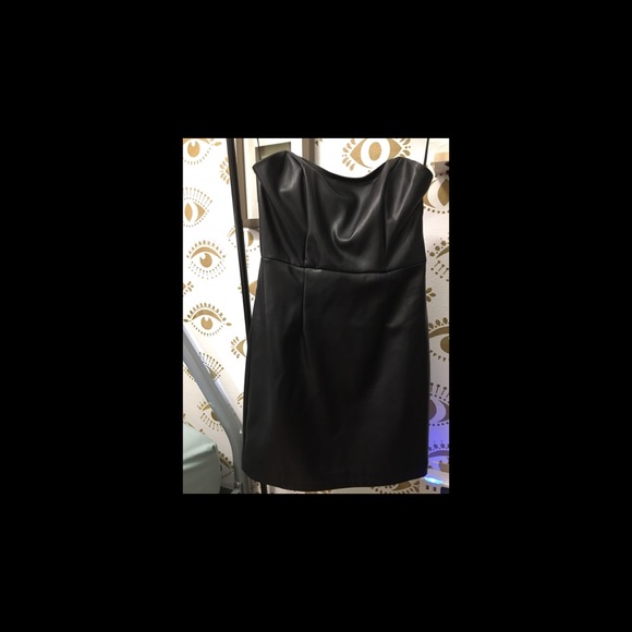 Forever21 Faux leather black strapless dress - Picture 7 of 8